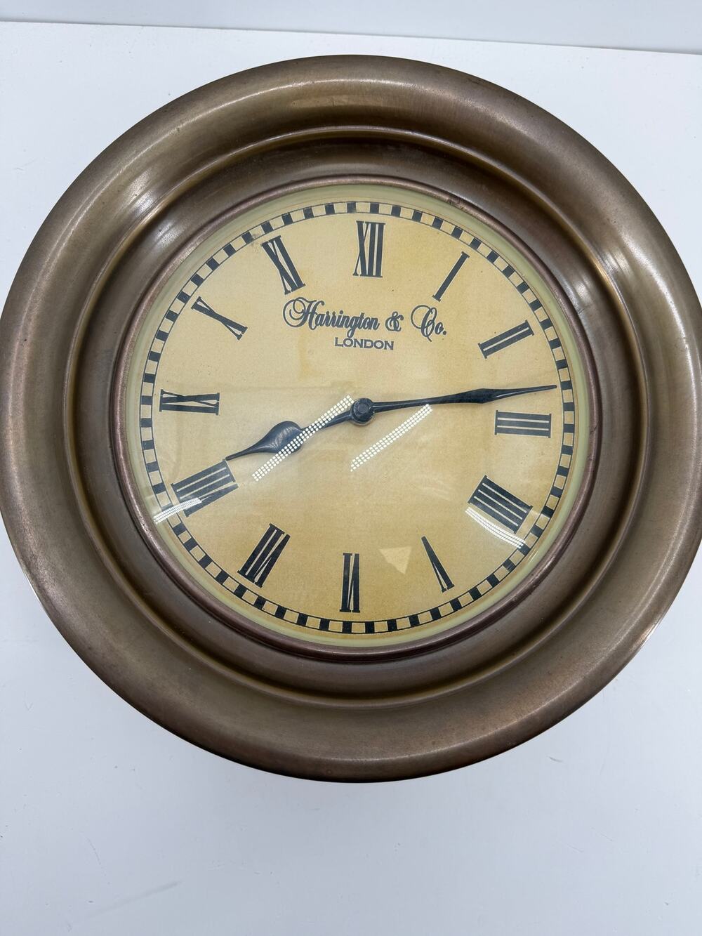 Brass Two's Company Wall Clock Harrington London Nautical Porthole 11" Non Work